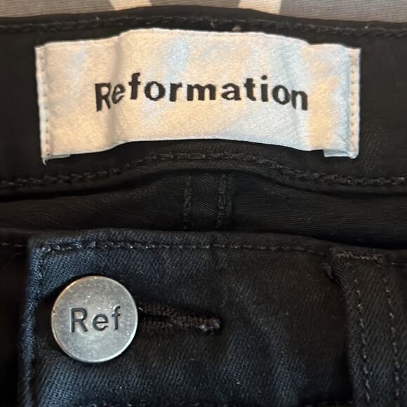 Reformation distressed high rise skinny jeans black jeans size 25. - Picture 6 of 10